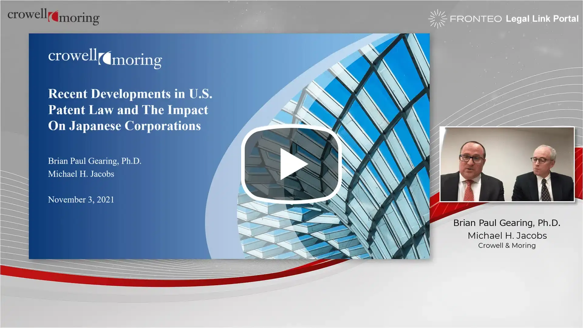 【Webinar】米国特許法の最新動向と日本企業への影響 Part 1 [字幕]のサムネイル