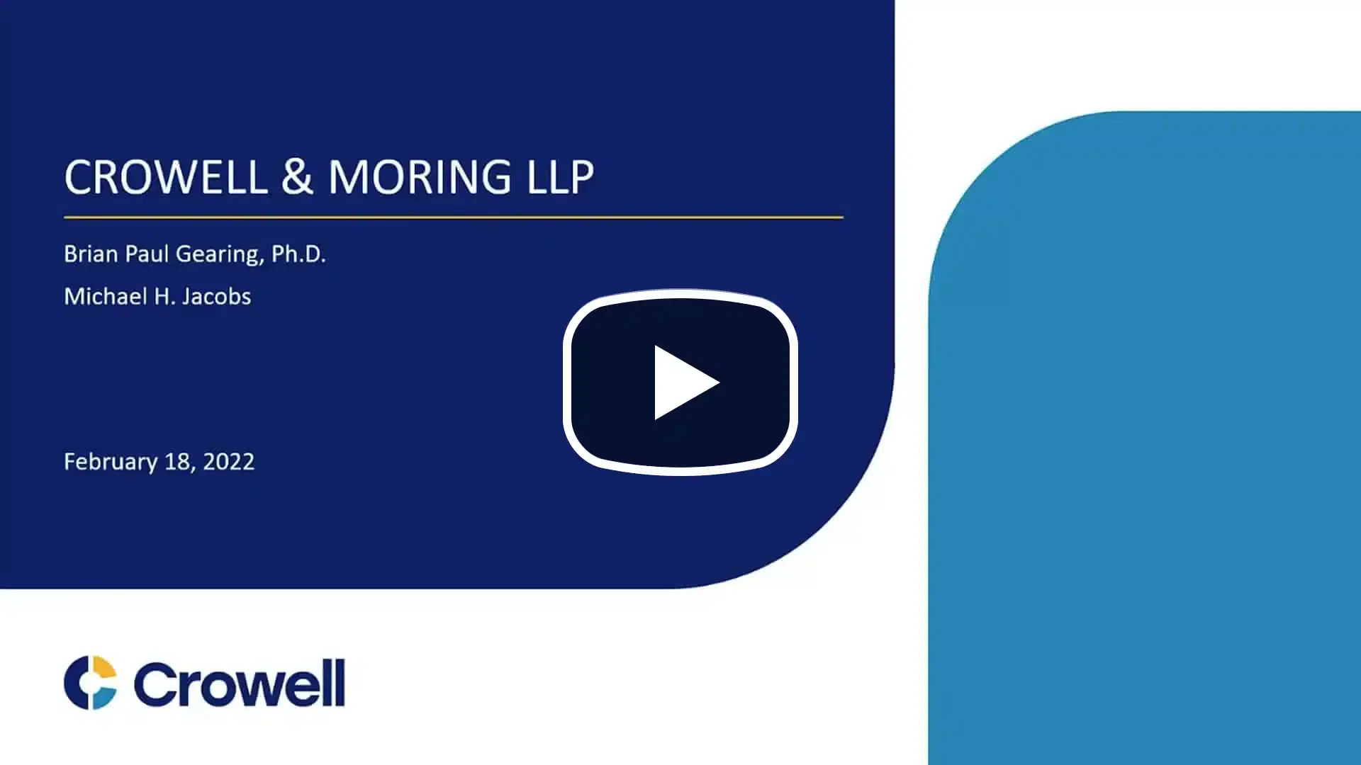 Crowell & Moring LLPのご紹介 [字幕]のサムネイル