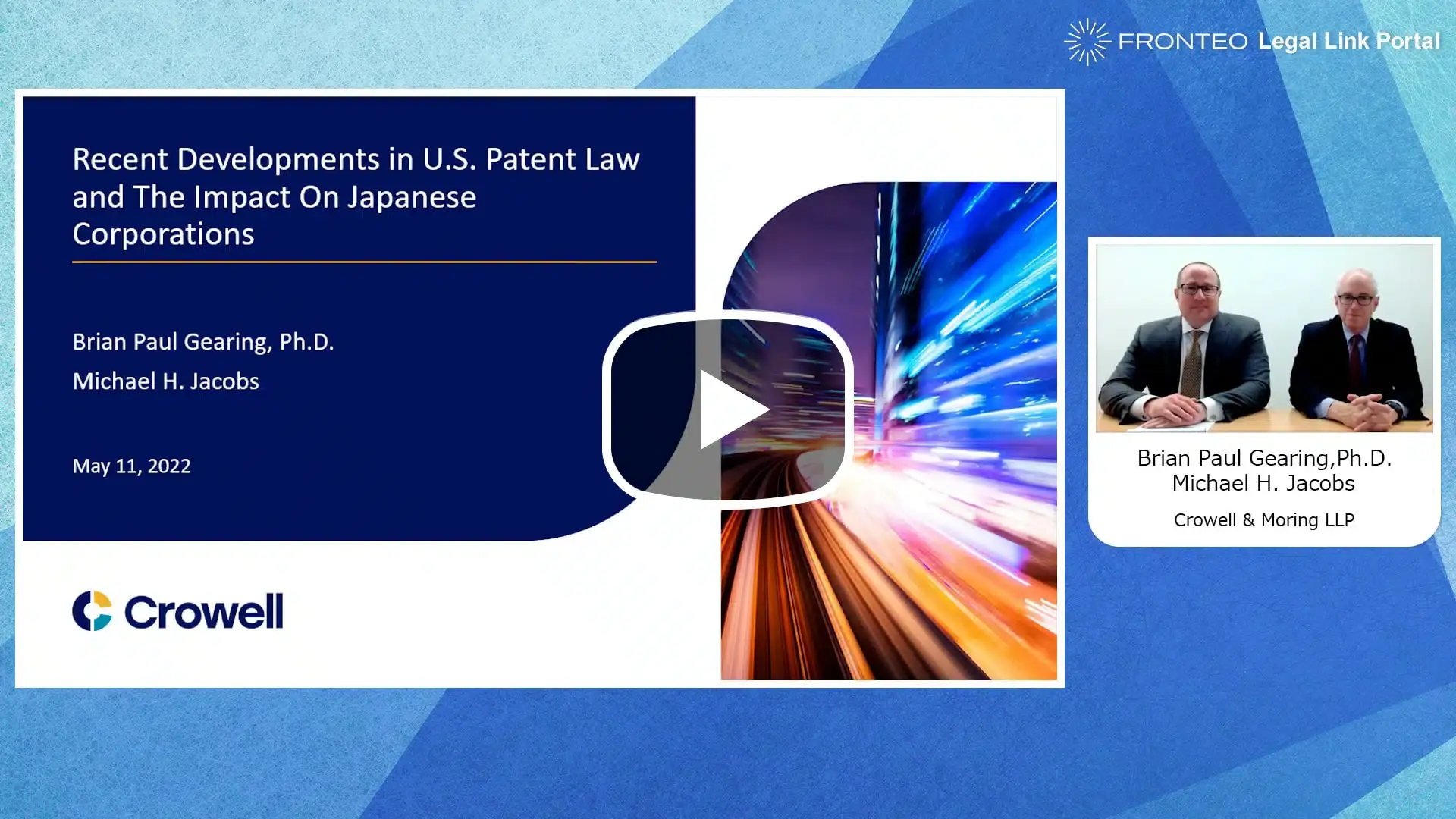 【Webinar】米国特許法の最新動向と日本企業への影響 Part 1 [字幕]のサムネイル