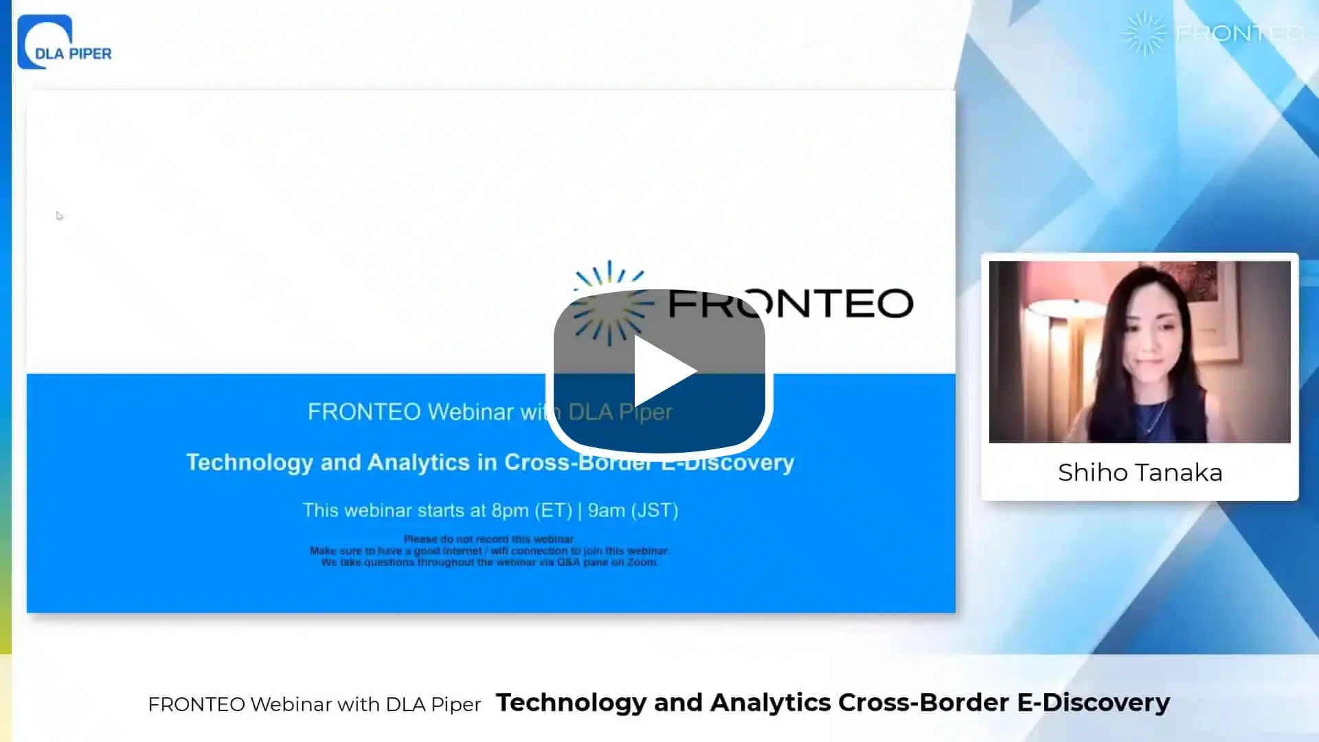 [Webinar Recording] Technology and Analytics in Cross-Border E-Discoveryのサムネイル