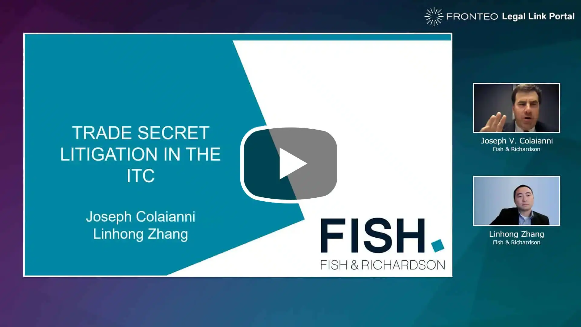 【Webinar】米国国際貿易委員会における営業秘密の不正流用訴訟の訴訟活動 Part 1 [字幕]のサムネイル