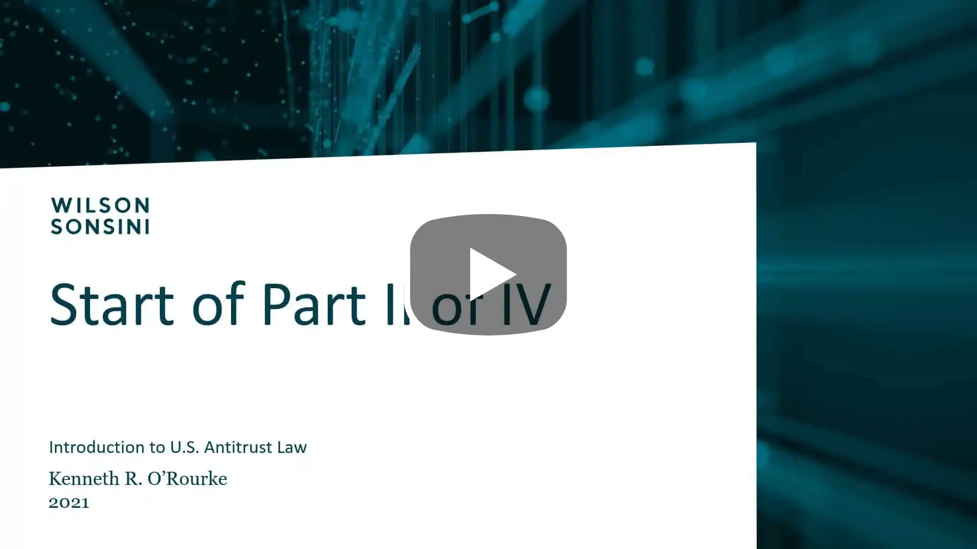 Introduction to U.S. Antitrust Law「Part 2 反競争的合意」 [字幕]のサムネイル