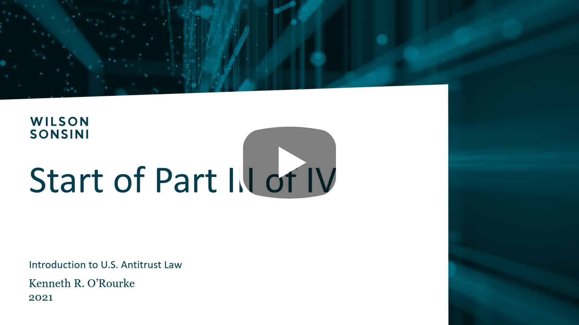 Introduction to U.S. Antitrust Law「Part 3 独占行為」 [字幕]のサムネイル