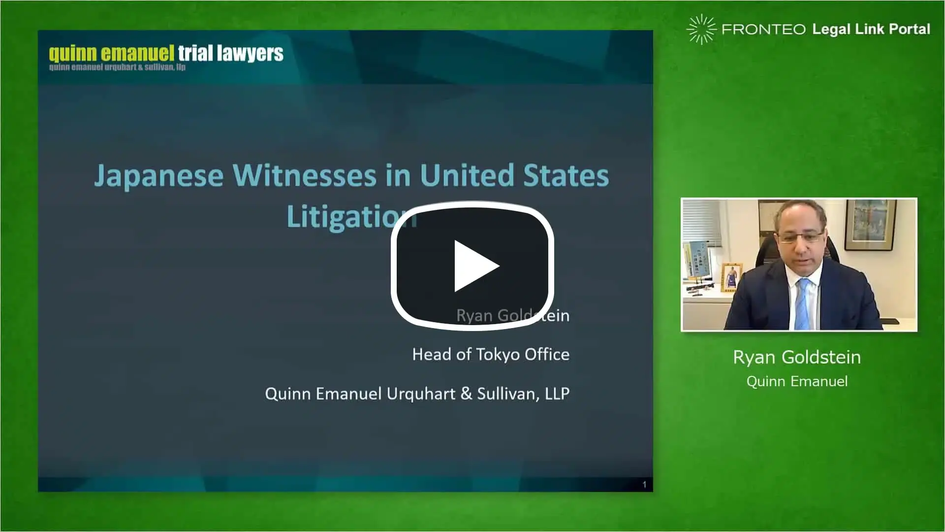 【Webinar】米国訴訟の宣誓証言において日本の証人や企業が備えるべきこと Part 1のサムネイル