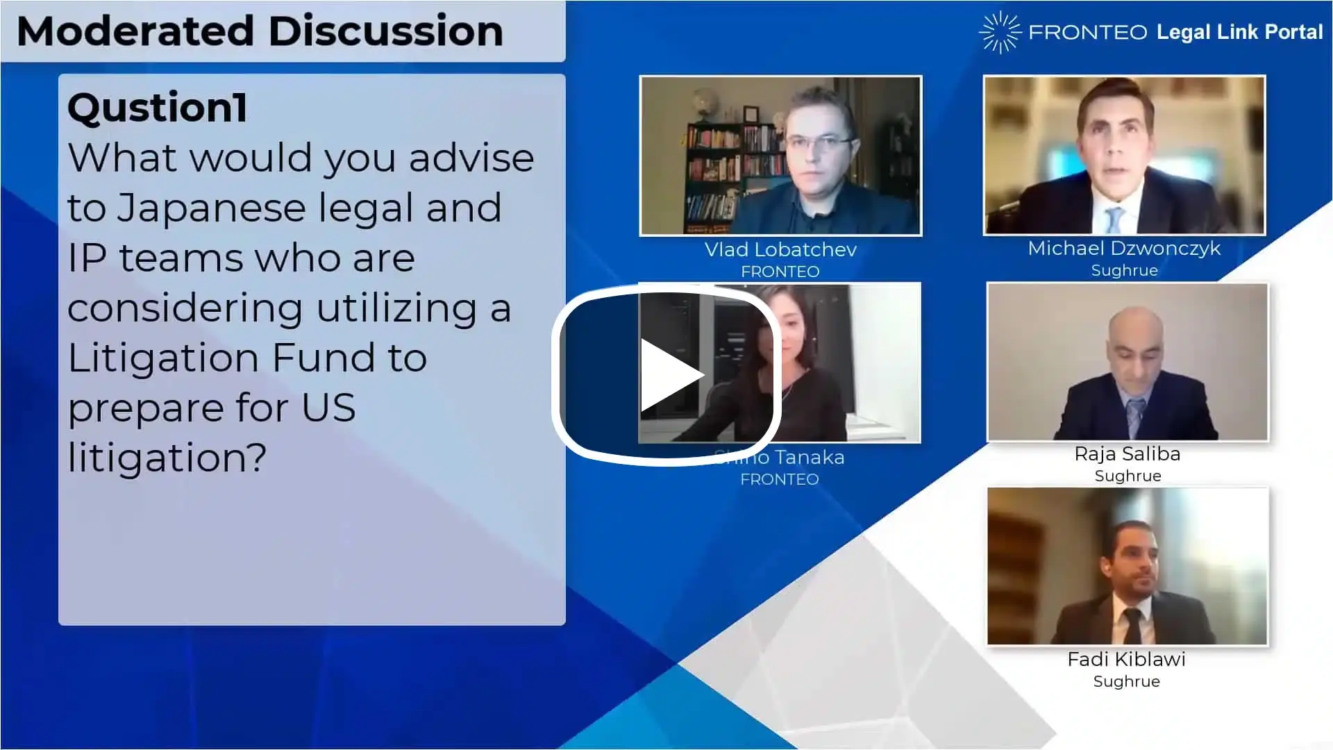 【Webinar】Funded Patent Litigation - 特許権行使のための投資家による資金調達 Part 2 [字幕]のサムネイル