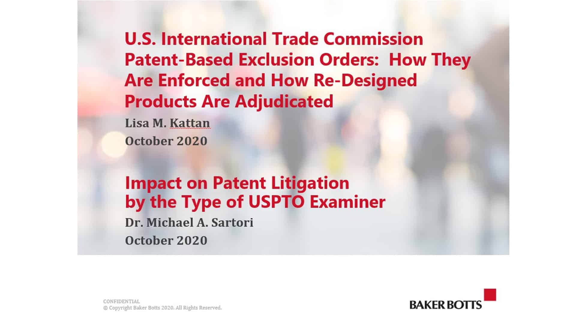 [Webinar materials available for download] US patent-related seminars by US intellectual property experts